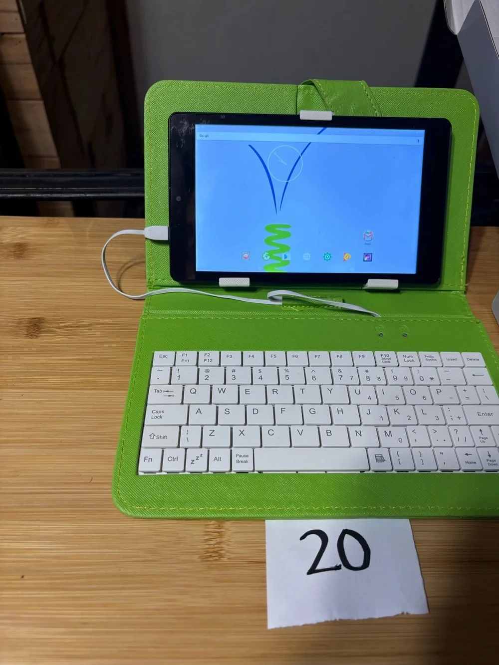 Green Tablet Case with Integrated Keyboard for Tablets - Unbranded